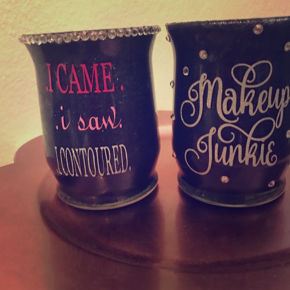 Custom Makeup brush holders